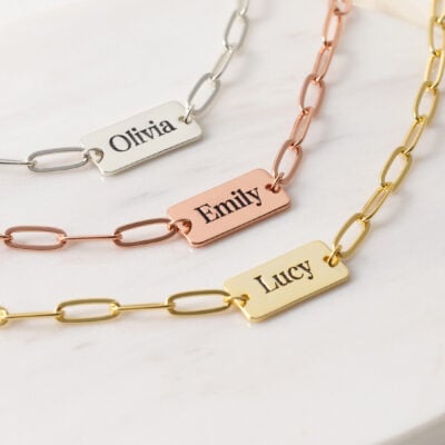 Paperclip Name Bracelet Cvb08