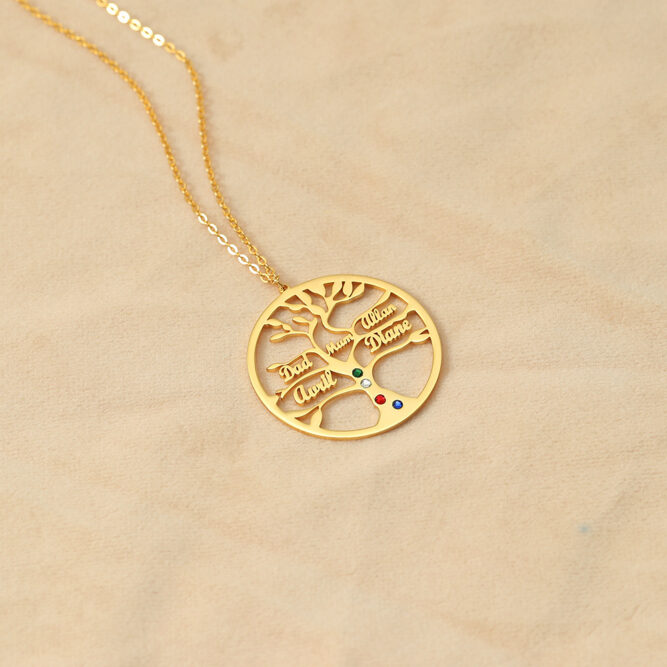 Personalized Family Tree Name Necklace CVN27-1