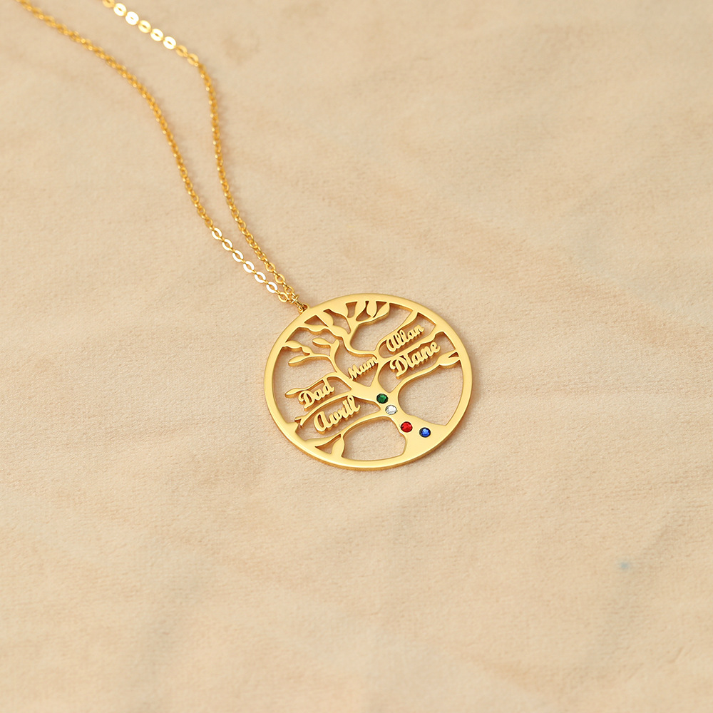 Personalized Family Tree Name Necklace CVN27-1