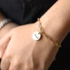 Disc paperclip bracelet CVB12 - Image 3