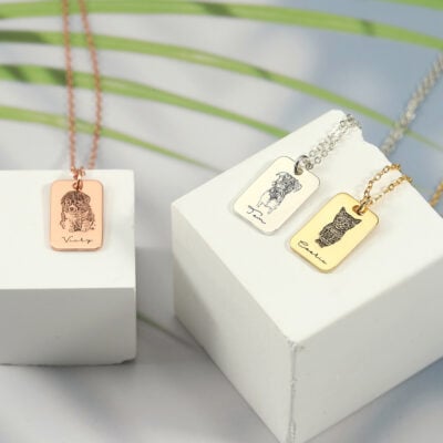 Pet Portrait Necklace Cvn22 2