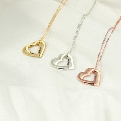 Engrave Heart Pendant Necklace Cvn29 2