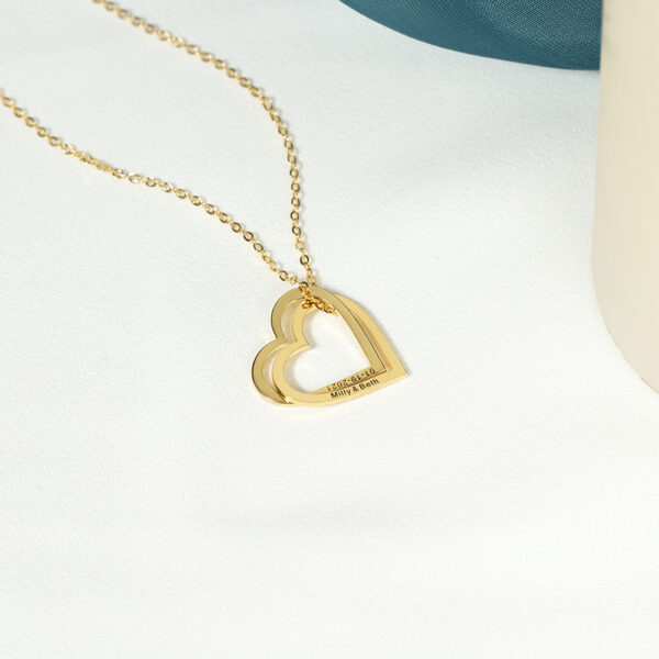 Engrave Heart Pendant necklace CVN29-4