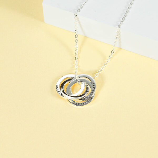 Linked Circle Necklace CVN30 - Image 4