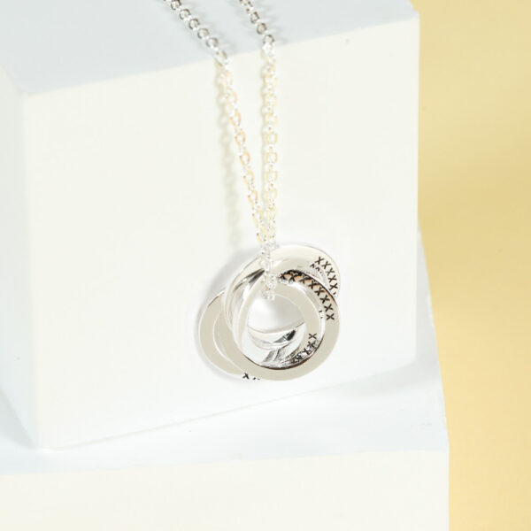 Linked Circle Necklace CVN30 - Image 3